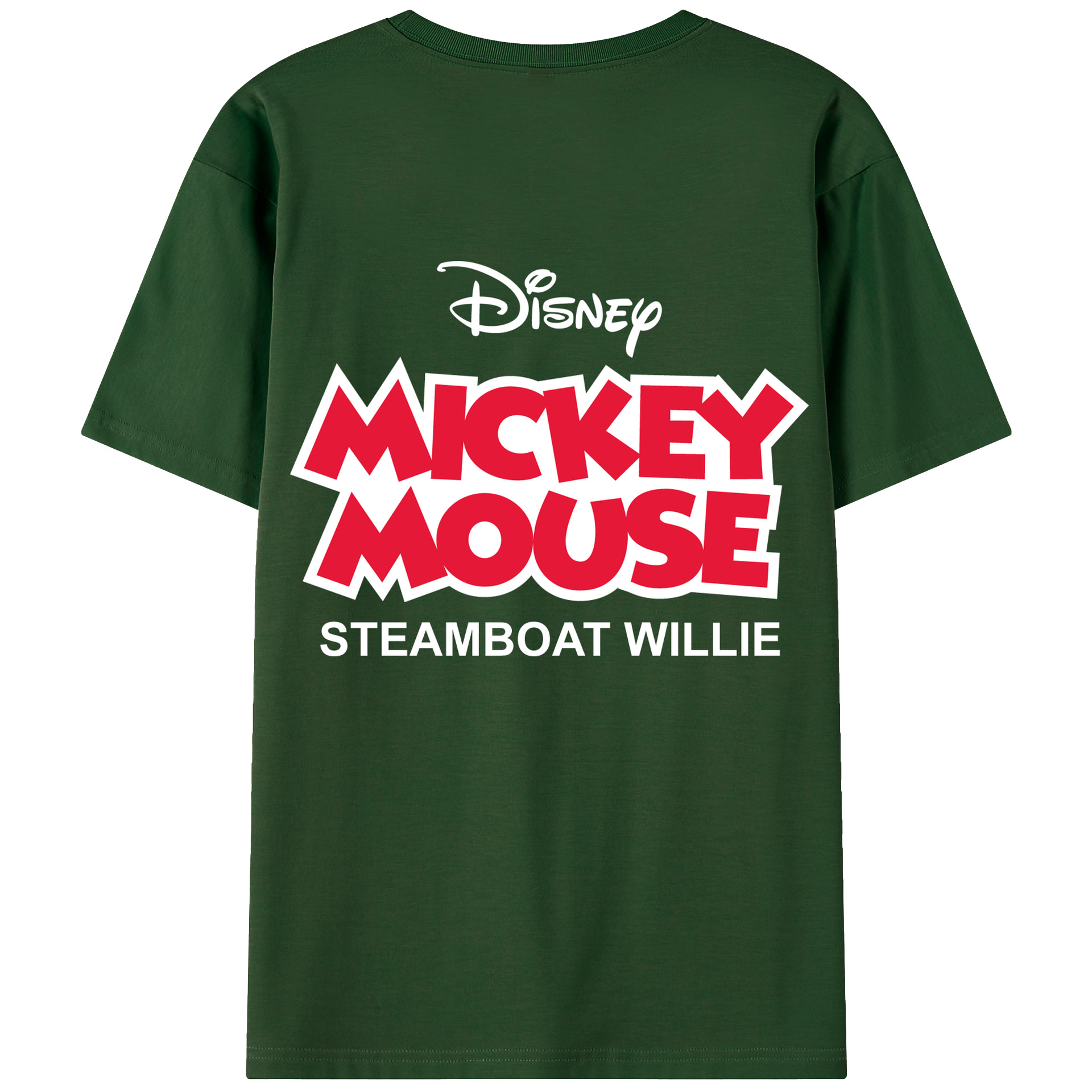 （画像用） ミッキーマウス Mickey Mouse 綿100％半袖Tシャツ（背面プリント）